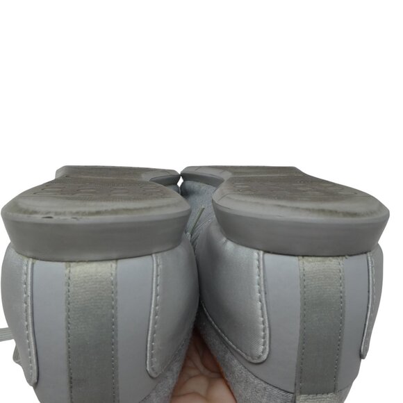 Adidas Stella McCartney Gray Orange Satin Designer Fashion Sneakers Womens 9.5 - Picture 11 of 13